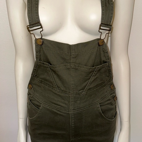 Dressed in Lala City Girl Green Overalls - Picture 5 of 9